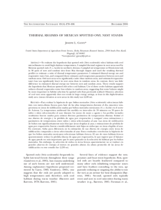 THERMAL REGIMES OF MEXICAN SPOTTED OWL NEST STANDS J L. G *