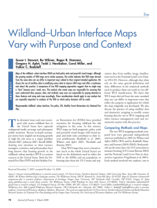 Wildland–Urban Interface Maps Vary with Purpose and Context
