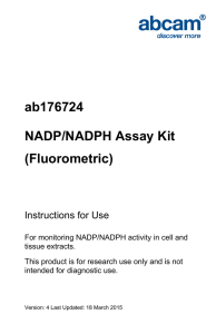 ab176724 NADP/NADPH Assay Kit (Fluorometric) Instructions for Use