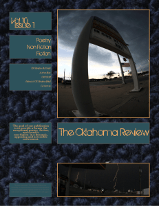 The Oklahoma Review Vol 10 issue 1 Poetry