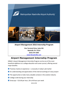Airport Management 2016 Internship Program  Airport Management Internship Program