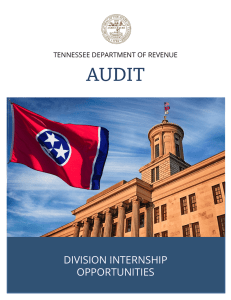 AUDIT DIVISION INTERNSHIP OPPORTUNITIES TENNESSEE DEPARTMENT OF REVENUE