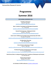Programme Summer 2016