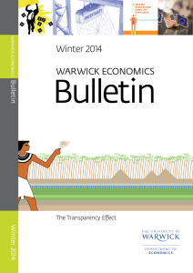 Bulletin Winter 2014 WARWICK ECONOMICS