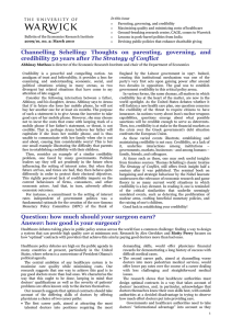 Parenting, governing, and credibility » Maximizing quality and minimizing costs of healthcare