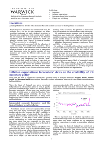 » Incentives Inflation expectations Bulletin of the Economics Research Institute