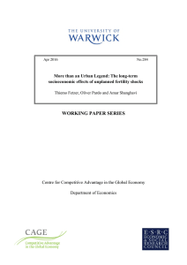 WORKING PAPER SERIES Centre for Competitive Advantage in the Global Economy
