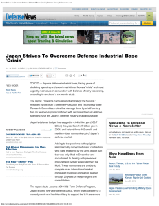 Japan Strives To Overcome Defense Industrial Base ‘Crisis’
