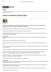ASIA Japan's contradictory military might