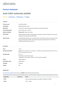 Anti-Cdk9 antibody ab6544 Product datasheet 2 Abreviews 2 Images