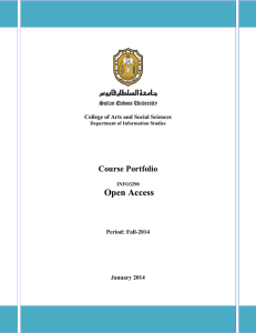 Open Access Course Portfolio