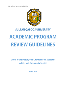 ACADEMIC PROGRAM REVIEW GUIDELINES  SULTAN QABOOS UNIVERSITY