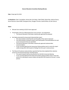 General Education Committee Meeting Minutes Date In Attendance Notes