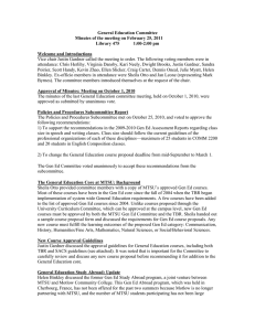 General Education Committee Minutes of the meeting on February 25, 2011