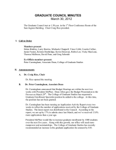 GRADUATE COUNCIL MINUTES March 30, 2012