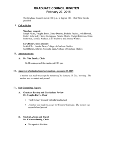 GRADUATE COUNCIL MINUTES February 27, 2015