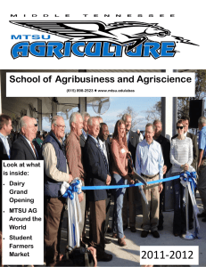 2011‐2012 School of Agribusiness and Agriscience Look at what is inside: