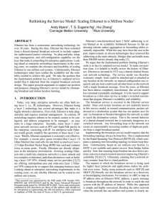 Rethinking the Service Model: Scaling Ethernet to a Million Nodes