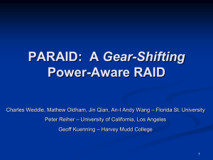 Gear-Shifting Power-Aware RAID