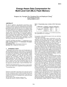 Energy-Aware Data Compression for Multi-Level Cell (MLC) Flash Memory