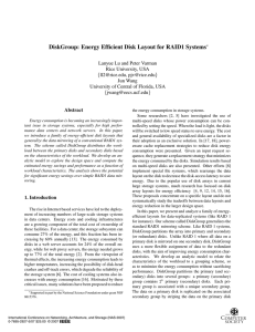 DiskGroup: Energy Efficient Disk Layout for RAID1 Systems