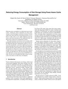 Reducing Energy Consumption of Disk Storage Using Power-Aware Cache Management