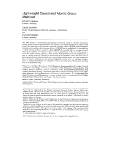 Lightweight Causal and Atomic Group Multicast