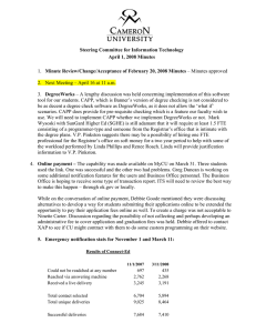 Minute Review/Change/Acceptance of February 20, 2008 Minutes DegreeWorks