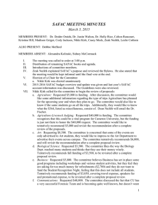SAFAC MEETING MINUTES March 3, 2015