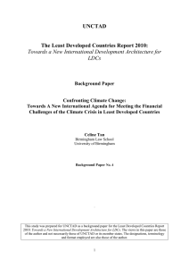 UNCTAD  The Least Developed Countries Report 2010: