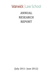 ANNUAL RESEARCH REPORT (July 2011- June 2012)