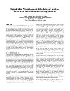 Coordinated Allocation and Scheduling of Multiple Resources in Real-time Operating Systems