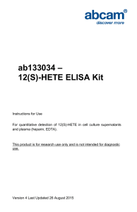 ab133034 – 12(S)-HETE ELISA Kit
