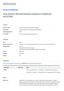Anti-Amino Benzimidazole Sulphone antibody ab157443 Product datasheet Overview