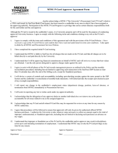 MTSU P-Card Approver Agreement Form