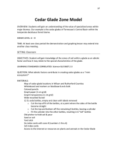 Cedar Glade Zone Model