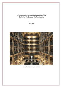 Director’s Report for the Advisory Board of the April 2016