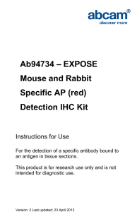 Ab94734 – EXPOSE Mouse and Rabbit Specific AP (red) Detection IHC Kit
