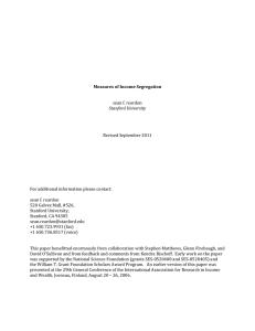 sean f. reardon Revised September 2011 For additional information please contact: