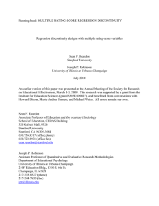 Running head: MULTIPLE RATING-SCORE REGRESSION DISCONTINUITY