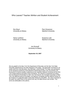Who Leaves? Teacher Attrition and Student Achievement