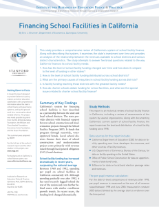 Financing School Facilities in California I R E