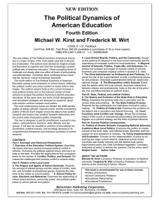 The Political Dynamics of American Education NEW EDITION