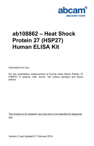 ab108862 – Heat Shock Protein 27 (HSP27) Human ELISA Kit