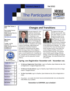 The Participator Changes and Transitions  Fall 2012
