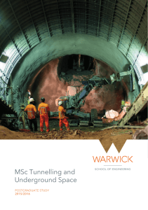 What if... you gained specialist engineering knowledge MSc Tunnelling