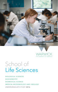 School of Life Sciences 2016 BIOLOGICAL SCIENCES