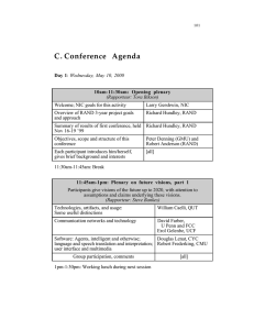 C. Conference Agenda