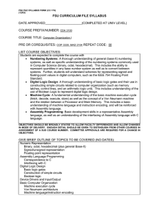 FSU CURRICULUM FILE SYLLABUS  DATE APPROVED_____________________(COMPLETED AT UNIV LEVEL) COURSE PREFIX/NUMBER: