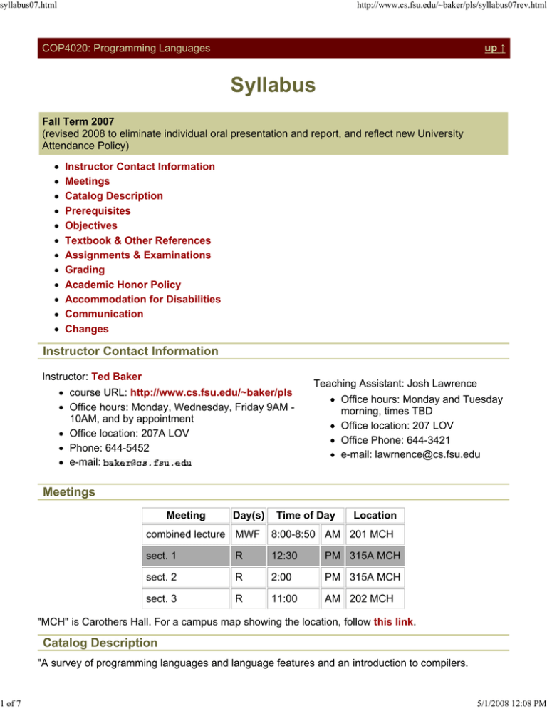 Syllabus